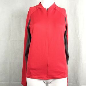 Nike Jacket Womens Sz M Sphere Dry Pink Stretch 3/4 Zip‎ Athletic Back Pockets